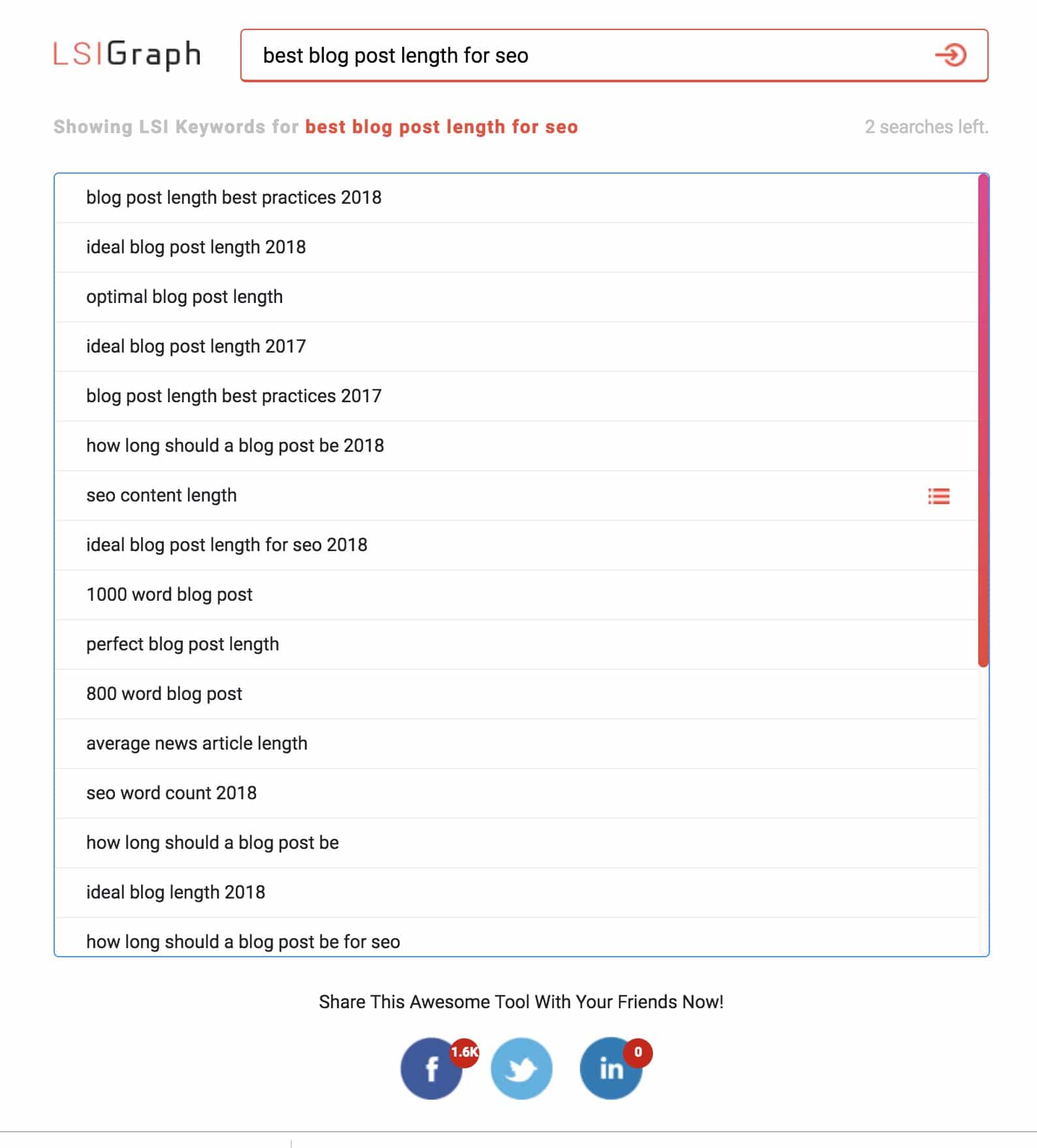 Use LSI Keywords to increase the length of your blog post - Best blog post length for 2019