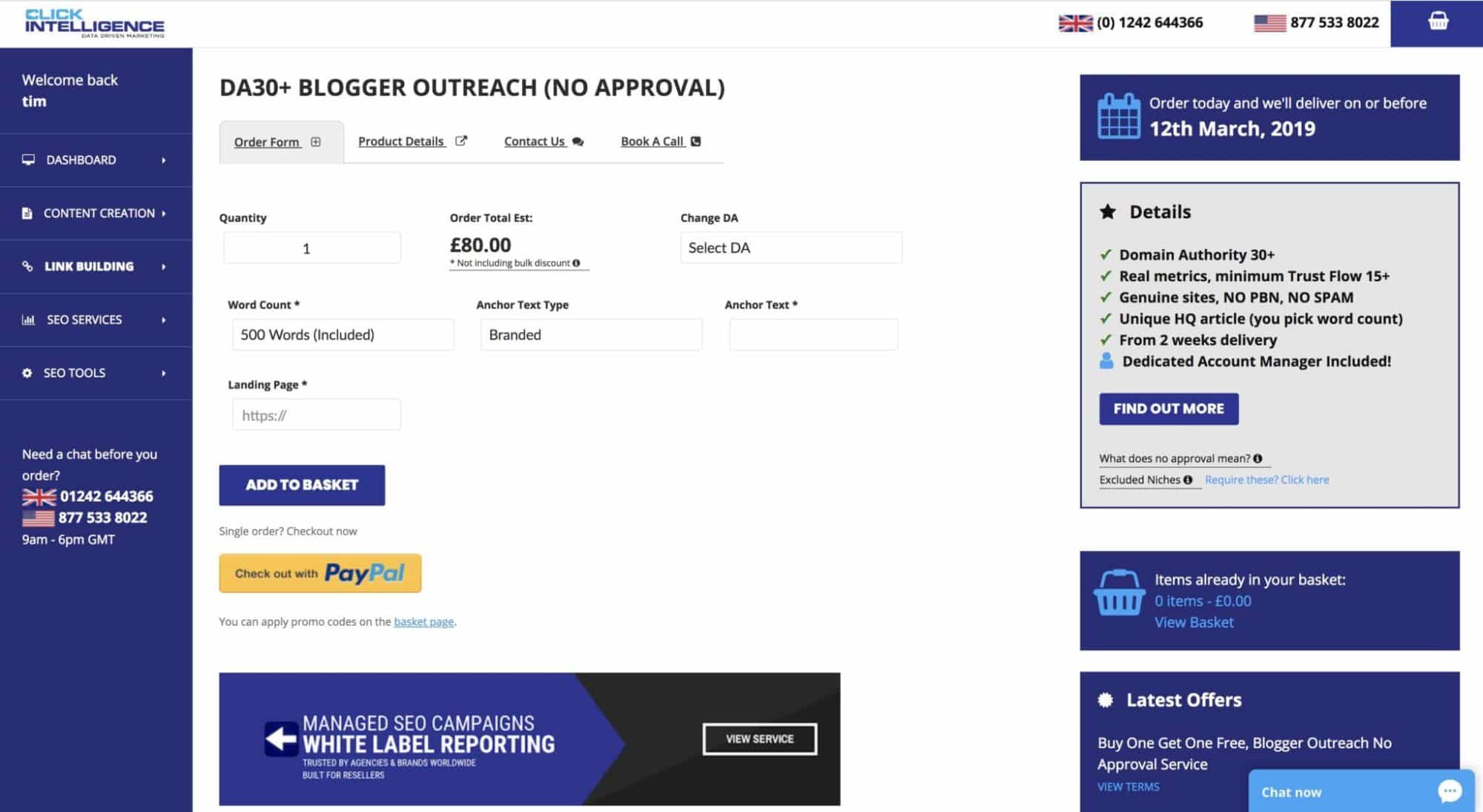 Click Intelligence Guest Posting Review