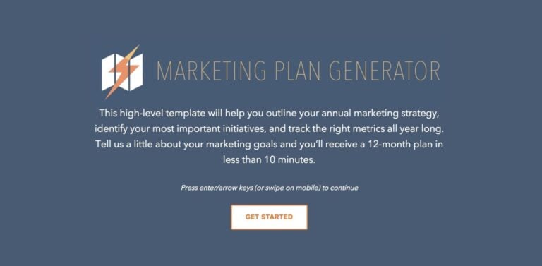 Free Marketing Plan Generator - Hubspot