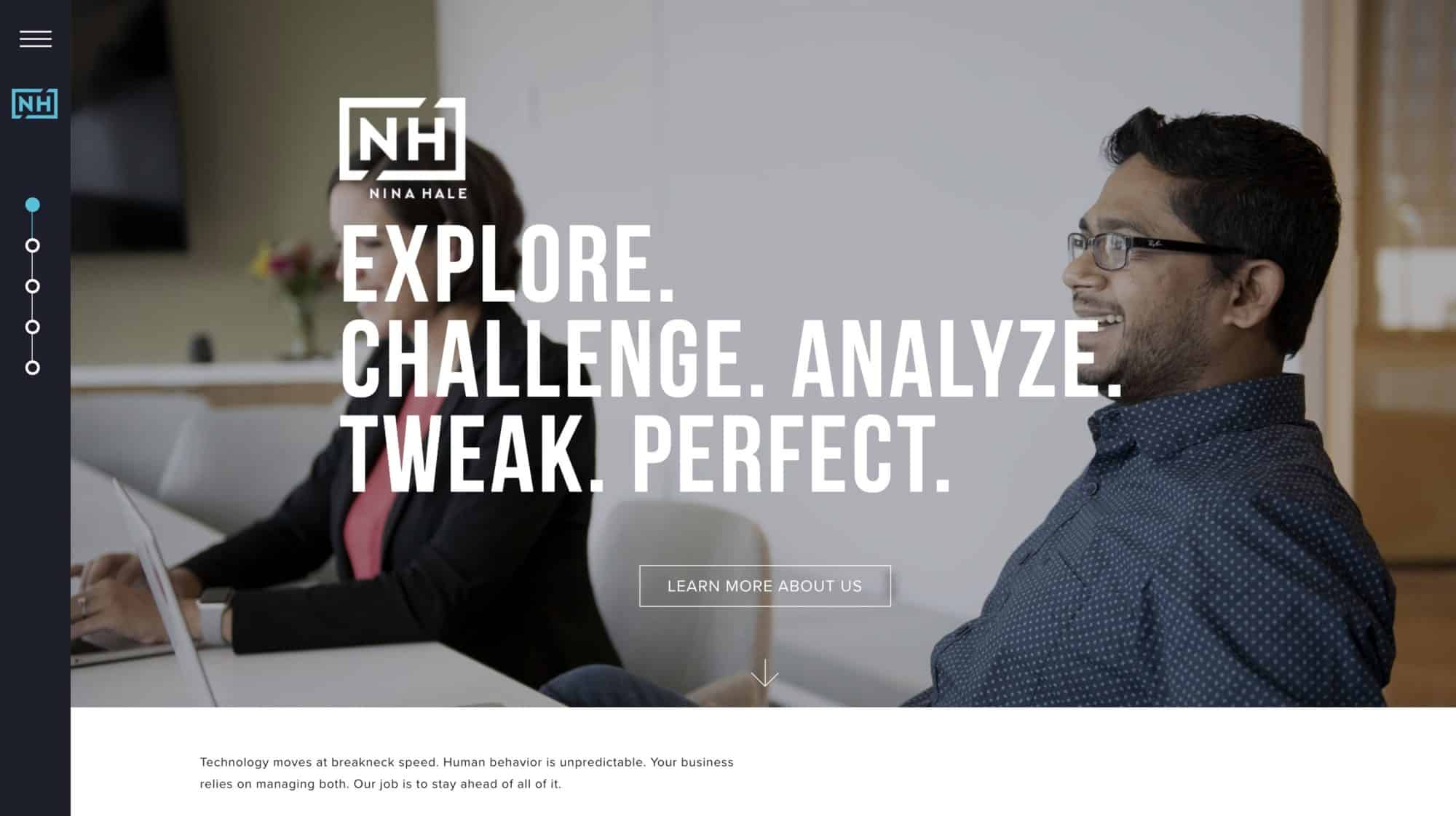 Nina Hale - Digital Marketing Agency Website Inspiration