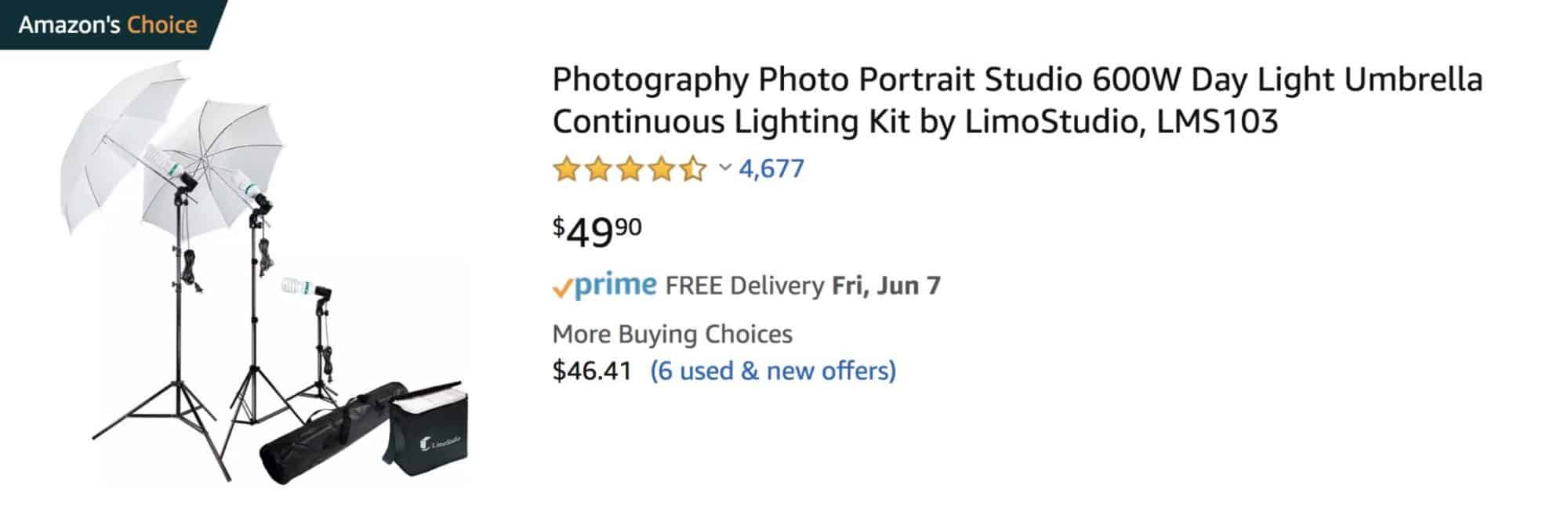 Limo photo studio lights for office video studio
