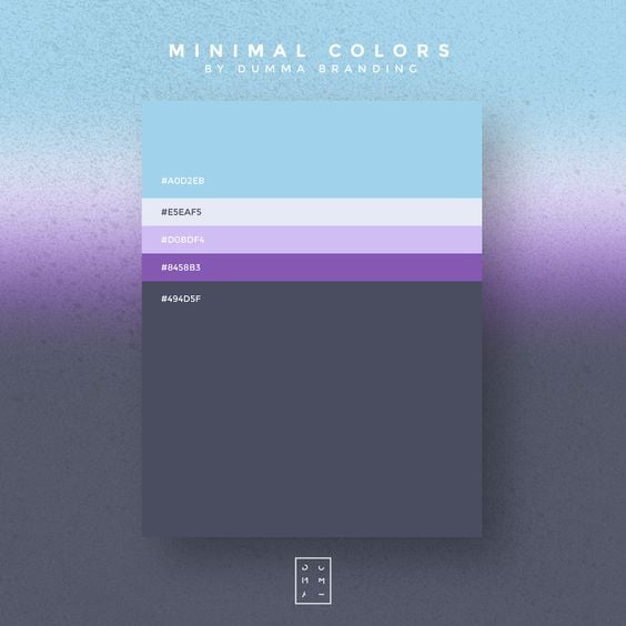 Purple Blue, Slate White color Scheme