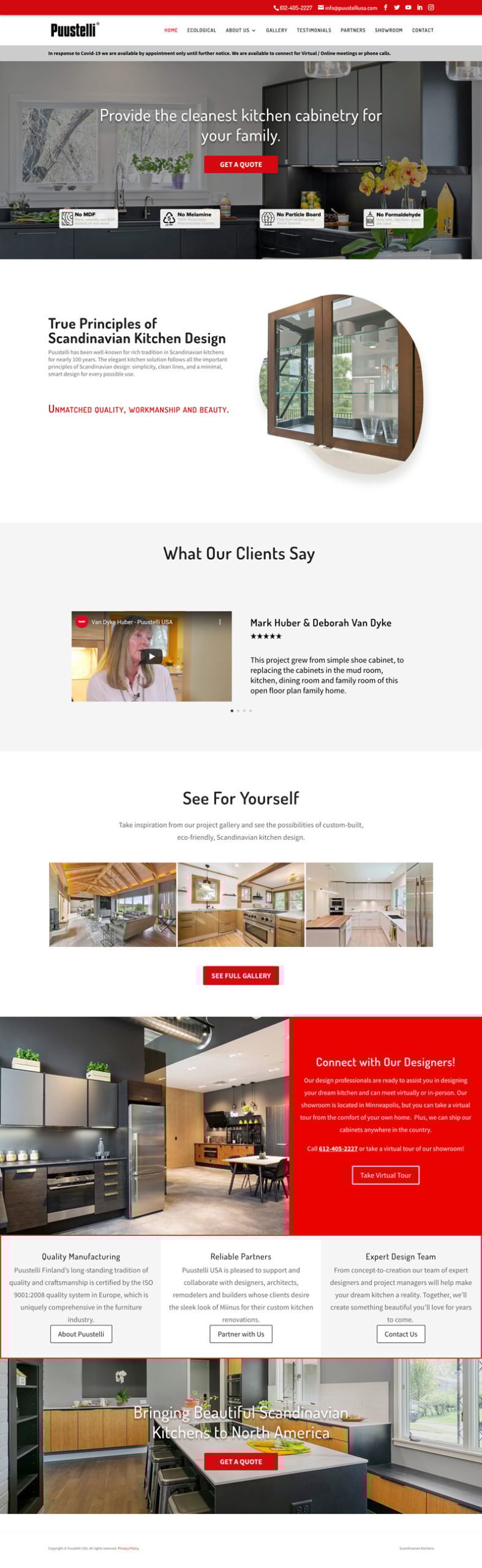 Puustelli Construction Materials Website Design