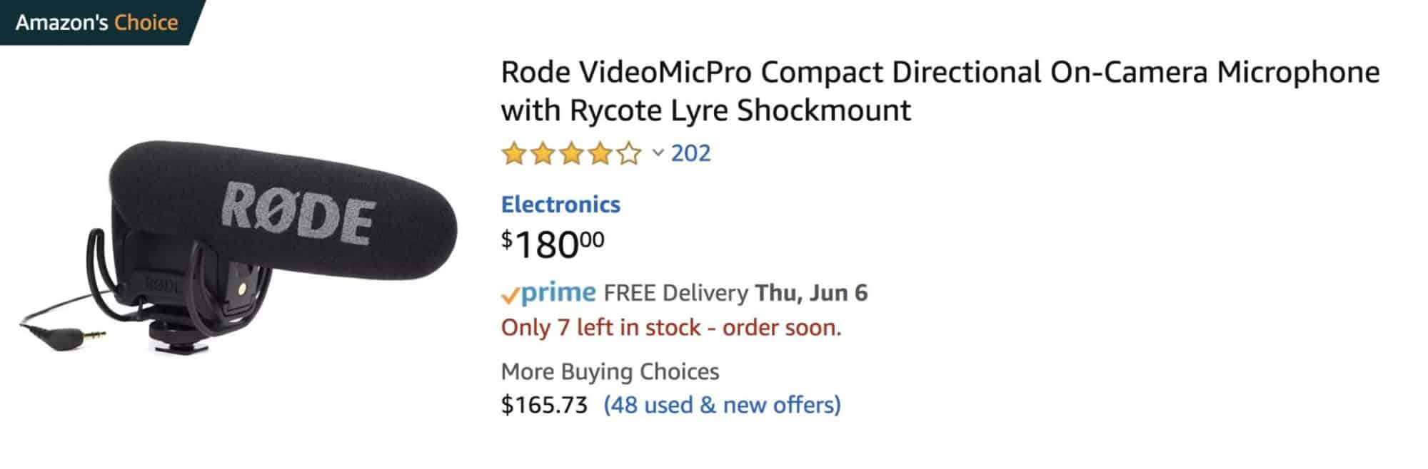 Rode Mic pro - perfect for small business video setup