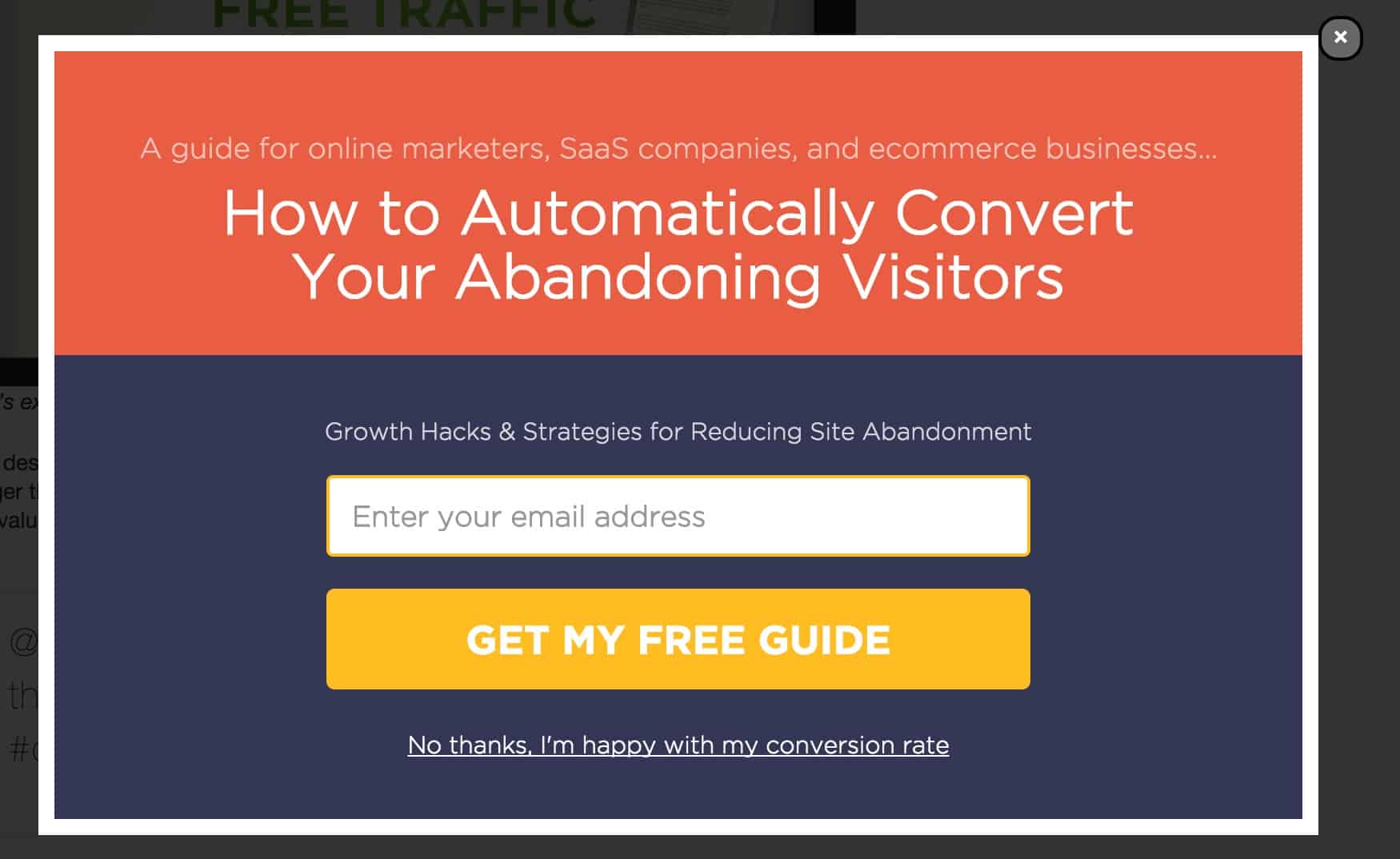 Web Design Trends - Popups