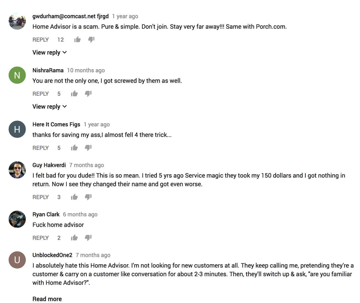 Home Advisor Reviews