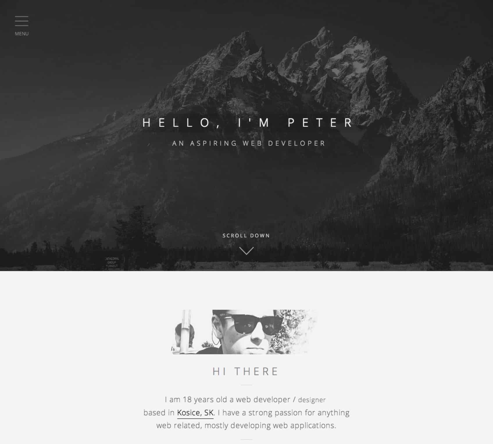 Stark Contrast - web design grey scale color palettes