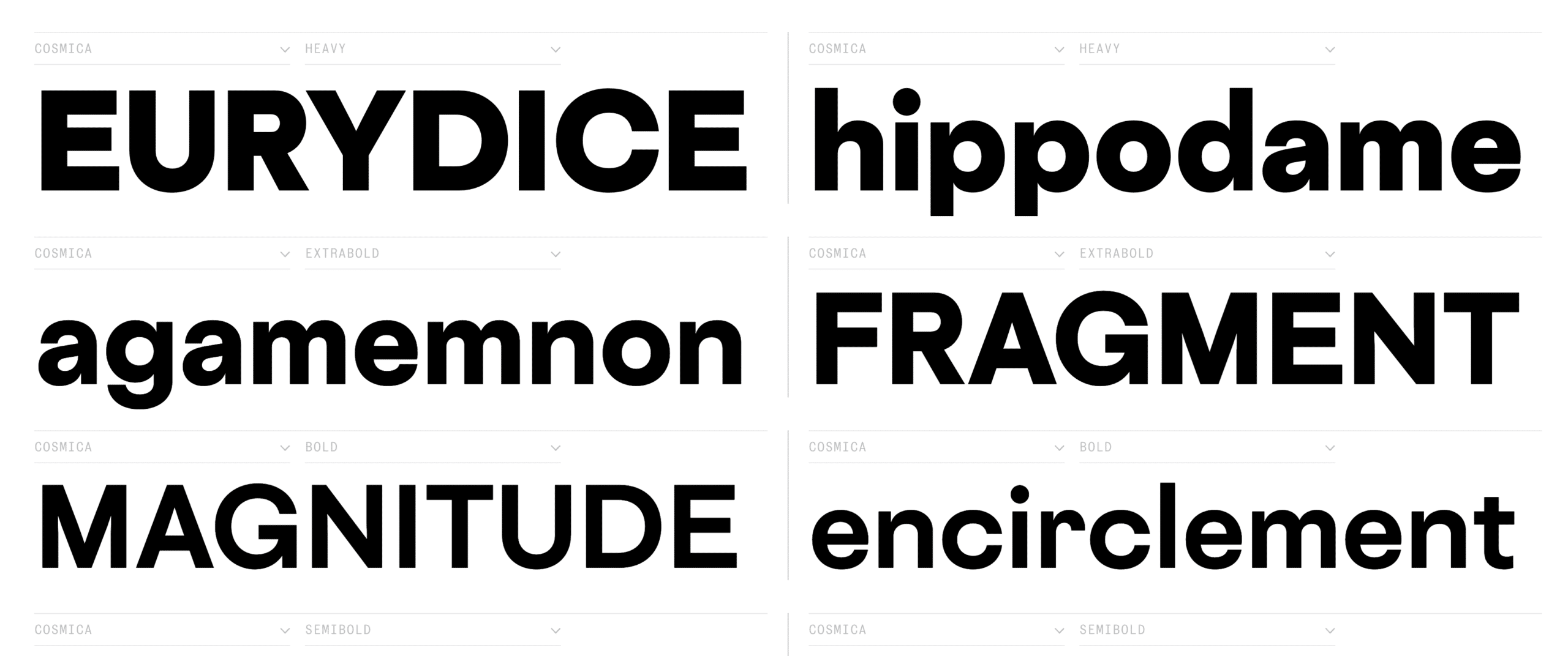 Cosmica - best fonts for 2024
