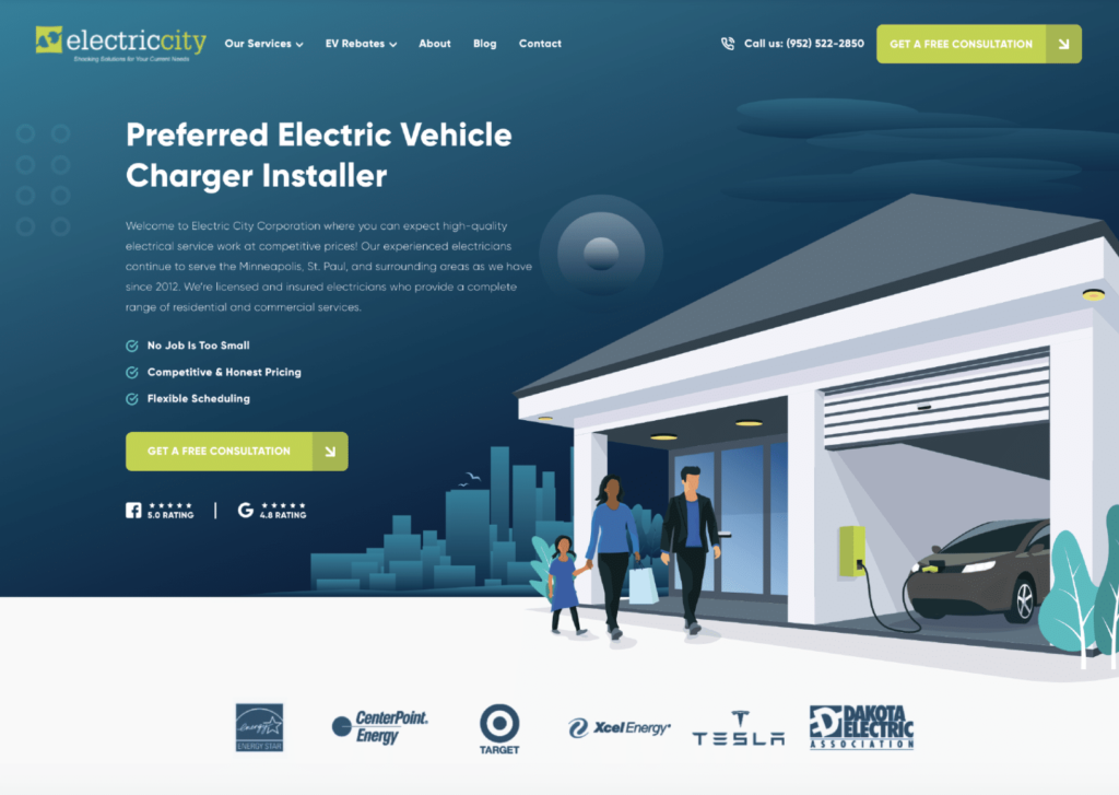 Electrician Website Design Inspiration