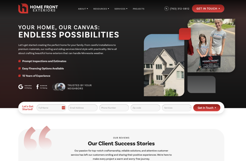 Home Service Web Design