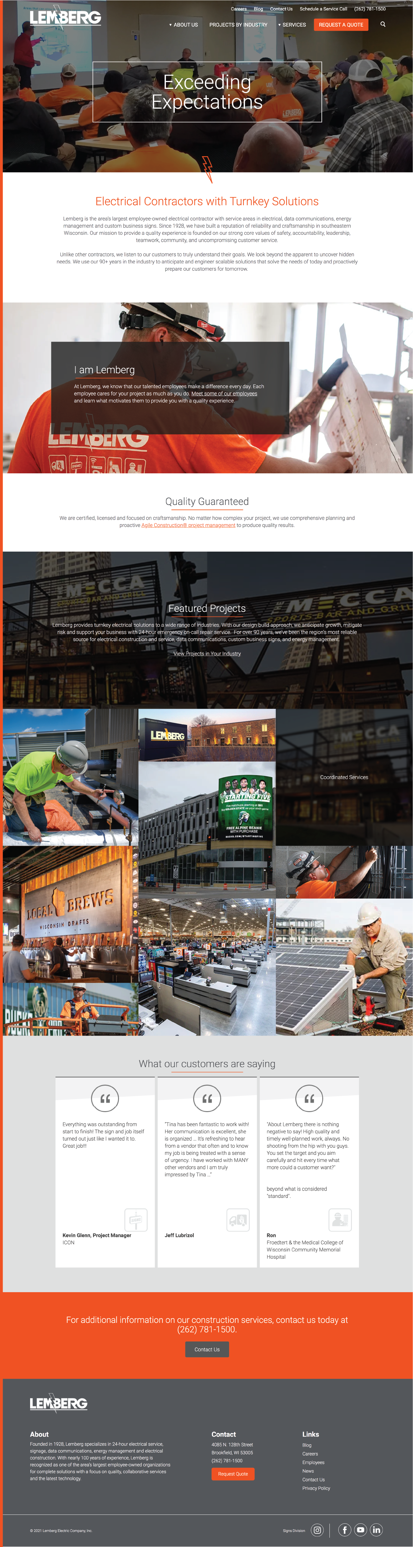 Here is a great example of electrician and electrical services from Lemberg