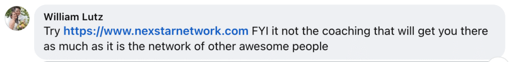 William Lutz says: "Check out https://www.nexstarnetwork.com. It’s not just the HVAC coaching that makes a difference—it’s the powerful network of experienced contractors you’ll connect with.