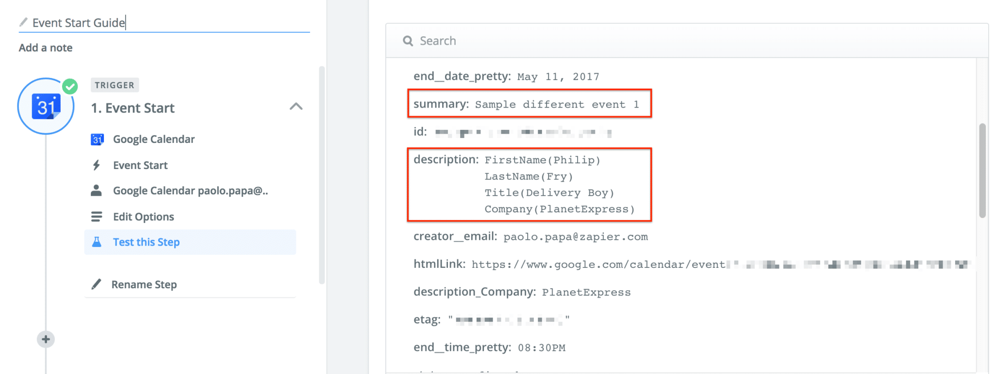 Zapier after google calendar event automate google review requests