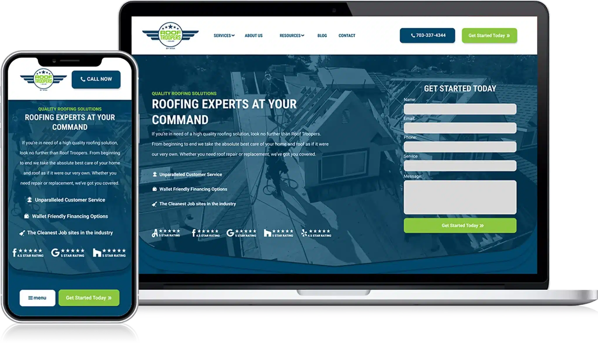 Roof Troopers website showcase